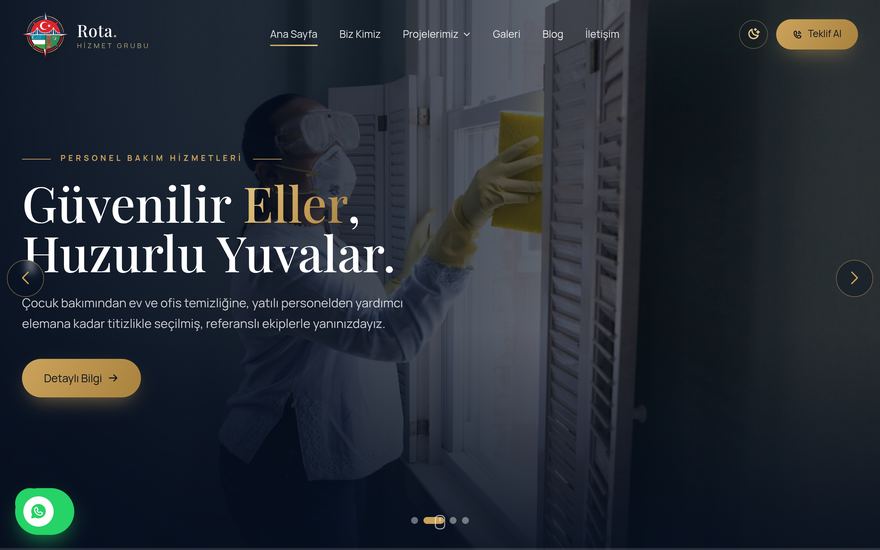 rotahizmet.com web sitesi